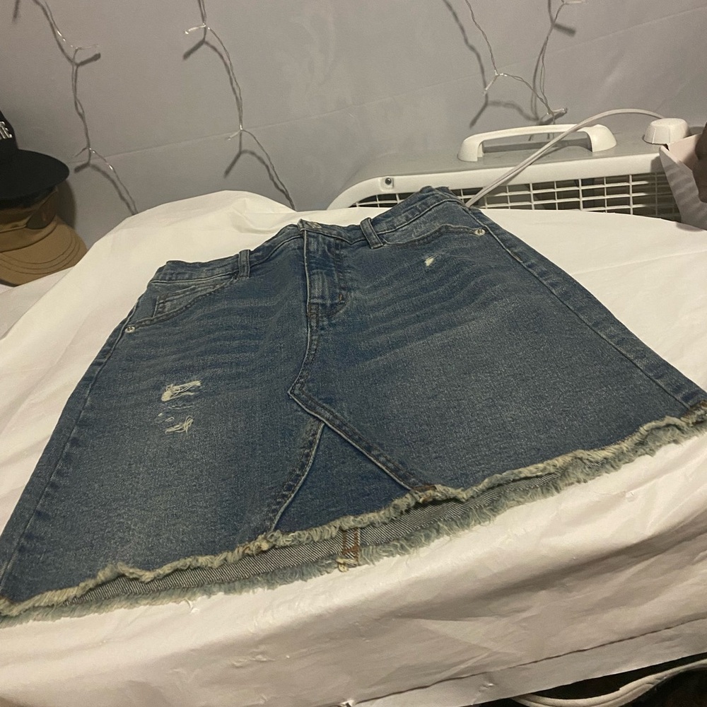 Cat & Jack Distressed Blue Mini Skirt